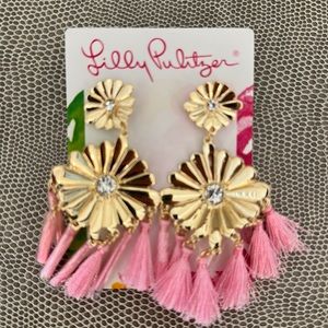 Lilly Pulitzer Pink Tassel Earrings
